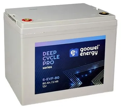 Immagine prodotto di GOOWEY ENERGIE Pb fusibile di trazione accumulatore VRLA GEL 12V/80Ah (6-EVF-80)