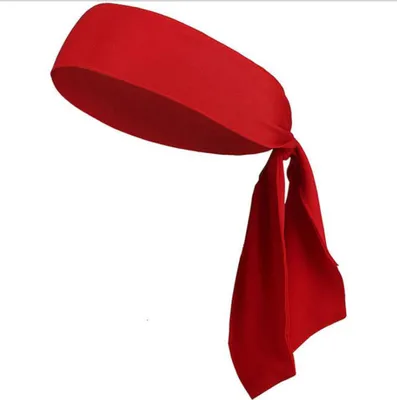 Produktbild von Kopftuch mit Bändern, Stirnband zum Binden, feuchtigkeitsableitendes Sport-Stirnband, Rot