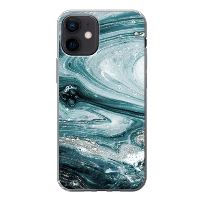 Produktbild von MuchoWow® Handyhülle Schutzhülle Hülle für iPhone 12 Marmor - Mineralien - Naturstein Silikon Softcase Handy Hülle - Schutzhülle
