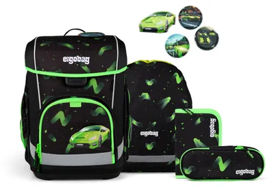 Produktbild von Ergobag Cubo Light ÜBärholspur - 5-teiliges Schulranzenset, Farbe:übärholspur