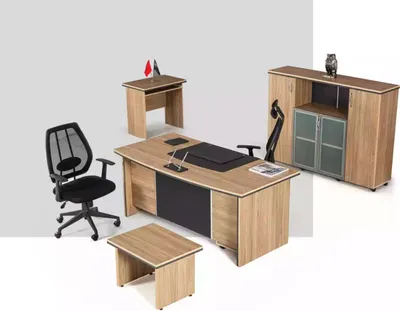 Immagine prodotto di Mobili da ufficio scrivania scaffali tavolo laterale schedario 4 pezzi