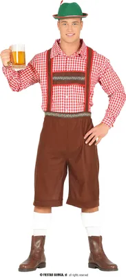 Immagine prodotto di Costume da camicia tirolese lederhosen per uomo carnevale Baviera taglia M/L, taglia:S