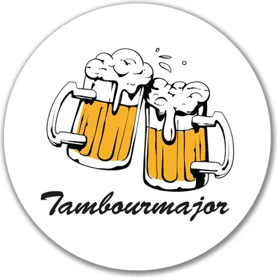 Produktbild von Huuraa Aufkleber Tambourmajor Spielmannszug 10cm rund Sticker Geschenkidee