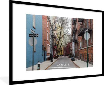 Produktbild von MuchoWow® Gerahmtes Poster New York - Amerika - NYC 90x60 cm - Poster mit Schwarzem Bilderrahmen Wandposter Rahmen Foto Bilder - Wanddekoration - Fotos