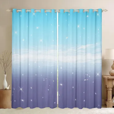 Produktbild von Vorhänge für Mädchen mit Regenbogenmuster, ideal für Kinderzimmer