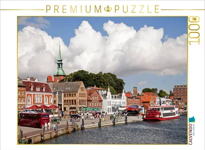 Produktbild von CALVENDO Puzzle Kappeln und die Schlei | 1000 Teile Lege-Größe 64x48cm Foto-Puzzle für glückliche Stunden