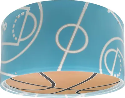 Produktbild von Kinder Deckenleuchte Basketball Blau mit Nachleuchteffekt für Kinderzimmer