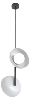 Image de Suspension VANILA gris-noir 2xG9x15W, métal, dimensions : 120x23x20 cm, IP20, Emibig