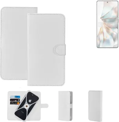 Produktbild von K-S-Trade Handy Hülle Schutz Hülle kompatibel mit Nubia Z60S Pro Cover Case Bookstyle Bumper weiß 1x