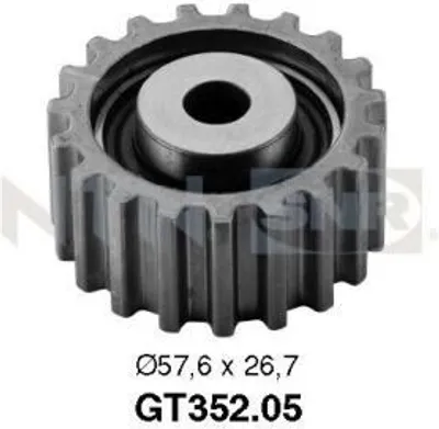 Produktbild von SNR GT352.05 Spannrolle Zahnriemen Ø56mm für FORD Fiesta Mk4 Schrägheck (JAS, JBS) FIESTA III (GFJ) SIERRA (GBG, GB4) MONDEO II Kombi (BNP)