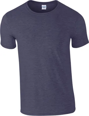 Produktbild von Gildan 64000 | Softstyle Herren T-Shirt modischer Kragen - Farbe: Heather Navy - Größe: 3XL