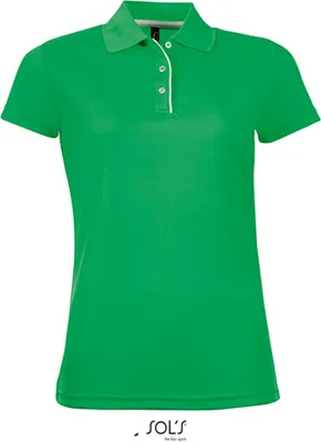 Produktbild von SOLs 01179 | Womens Sports Damen Poloshirt Performer - Farbe: Kelly Green - Größe: M