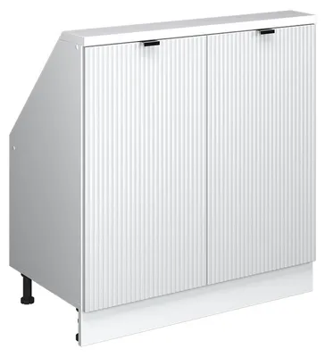Zdjęcie produktu dla Szafa skosna Vicco Rion Białe pofałdowanie 80 x 81.6 cm z 2 drzwiami, Model 59739