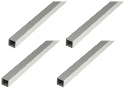 Immagine prodotto di Alberts, tubo quadrato in alluminio, 25 x 25 x 1,5 mm, lunghezza 1 metro, anodizzato argento