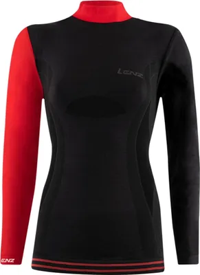 Immagine prodotto di Lenz camicia funzionale donna manica lunga 6.0 Merino , nero rosso, XS