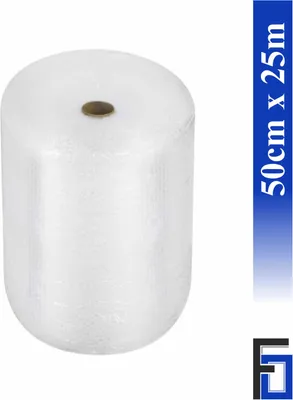 Produktbild von 1x Rolle Luftpolsterfolie Breite 50cm x Länge 25m / 50my