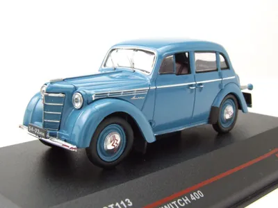 Produktbild von Moskwitsch 400 1954 blau Modellauto 1:43 IST Models