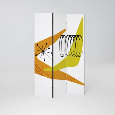 Produktbild von SpaceRebels Paravent Raumteiler - 3-teilig Raumtrenner, Druck 1-Seite - Raumtrenner - Trennwand Wohnung - Room Divider - Spanische Wand Deko Modern Sichtschutz