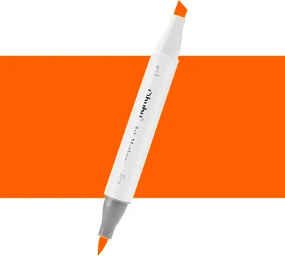 Zdjęcie produktu dla OHUHU dwustronny marker alkoholowy Brush & Chisel, YR3 Orange