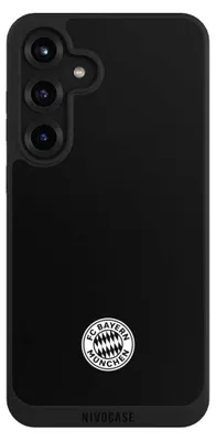 Produktbild von NIVOCASE Handyhülle für Samsung Galaxy S25+  Hülle NIVOpure Case Schwarz FC Bayern München FCB Offizielles Lizenzprodukt