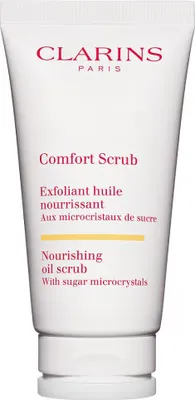 Productafbeelding van Clarins Comfort Scrub, Reinigende scrub, Voor dames, Geschikt voor alle huidtypes, Scrub, Voedend, Verzachtend, Tube, Inhoudstoffen: SQUALANE, CAPRYLIC/CAPRIC TRIGLYCERIDE, GLYCERIN, SUCROSE LAURATE, MICROCRYSTALLINE CELLULOSE.