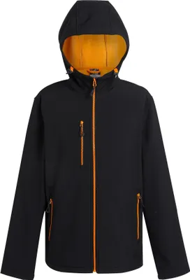Image de Regatta Professional - Veste Softshell double couche pour homme RG10787 (S) (Noir/Orangepop)