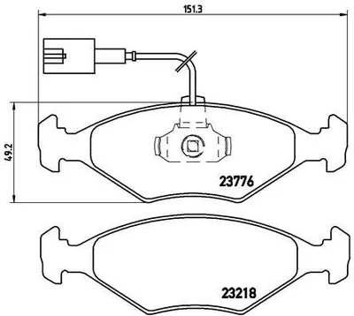 Produktbild von Brembo Bremsbelagsatz, Scheibenbremse Vorderachse P 23 122