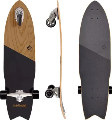 Produktbild von StreetSurfing Shark A 36' Kb, Longboard, Schwarz, Braun, Grau, Ahornholz, Muster, 100 kg, Junge/Mädchen
