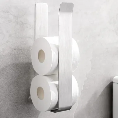Image de Porte-papier toilette mural en acier inoxydable
