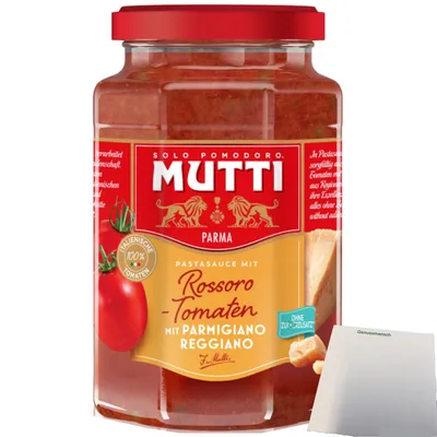 Produktbild von Mutti Pasta Sauce mit Parmigiano Reggiano (400g Glas) + usy Block