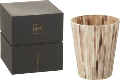 J-Line vonná svíčka Noa Tender Rose - růžová - velká - 75 hodin