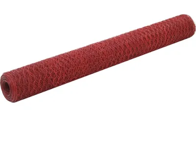 Image de Grillage Acier avec revêtement en PVC 25x1,2 m Rouge