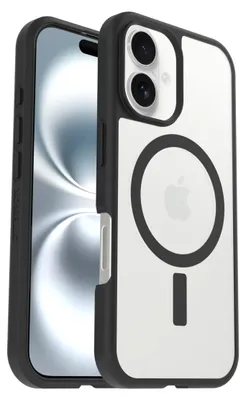 Productafbeelding van OtterBox React MagSafe Apple iPhone 16 - transparant/zwart
