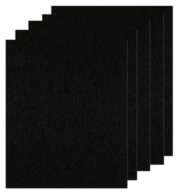 Productafbeelding van Viltglijders zelfklevend - Zwart - 30 x 20 cm - 5 stuks