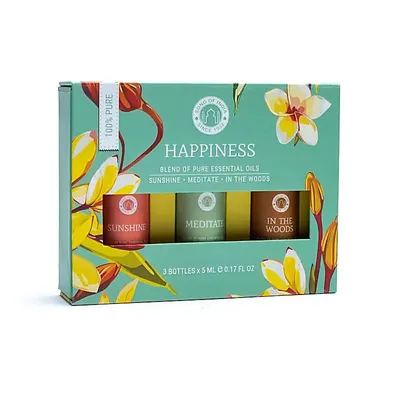 Obrázok produktu pre Aromaterapeutická sada esenciálnych olejov Happiness - 3x5 ml
