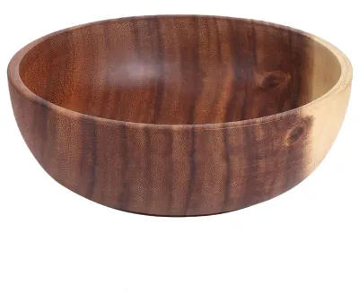 Obrázok produktu pre Solidchoice – Veľká drevená šalátová misa, 22x7,5 cm, vhodná na potraviny a ovocie