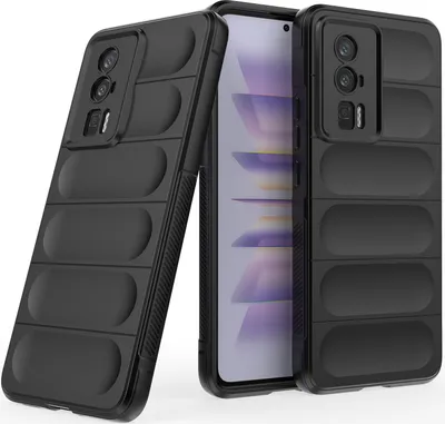 Produktbild von Redmi K60 Pro Hülle, Weich TPU Silikon Stossfest Anti-rutsch Schutzhülle für Xiaomi Redmi K60 / K60 Pro Schwarz