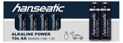 Produktbild von 10x AA Mignon HANSEATIC Power LR6 1,5V Batterien