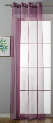 Produktbild von Ösenvorhang Transparent »Uni« Gardine HxB 225x140 cm Lila Stores Vorhang Ösen Bleibandabschluß Wohnzimmer, 20332-cn