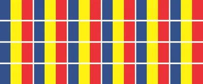 Produktbild von Mini Aufkleber Set - Pack glatt - 33x20mm - selbstklebender Sticker - Rumänien - Flagge / Banner / Standarte fürs Auto, Büro, zu Hause und die Schule - 24 Stück