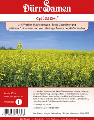 Produktbild von Gründüngung Gelbsenf (250 g) | Gründünger von Dürr Samen
