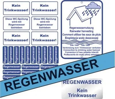 Produktbild von Kennzeichnungs-Set Regenwasser GreenLife