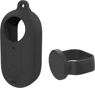 Produktbild von Kamera Silikonhülle Puluz mit Objektivdeckel für Insta360 GO 3 Schwarz