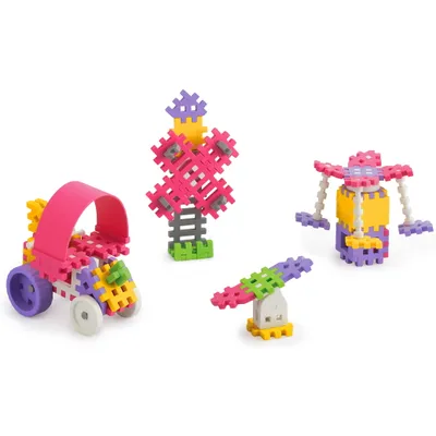 Produktbild von Marioinex Bausteine Mini Waffle 70 Stück rosa Konstruktionsset