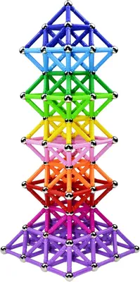 Productafbeelding van Magnetische bouwstokken 150 stuks, 3D bouwspeelgoed, educatief speelgoed voor kinderen