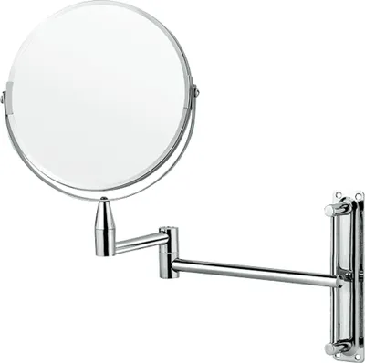 Produktbild von Kosmetikspiegel zur Wandmontage ø 20 cm, 1x und 3x Vergrößerung, verchromt, silber