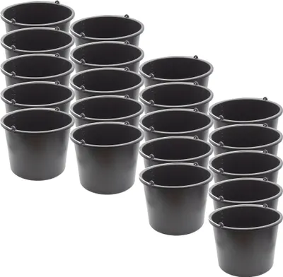 Produktbild von 20x Eimer 12 Liter Baueimer Haushaltseimer Wassereimer Kunststoffeimer Universal 12l