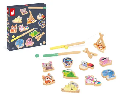 Immagine prodotto di Janod Applepop - Gioco di pesca in legno per bambini dai 3 anni in su