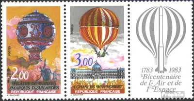 Produktbild von Briefmarken Frankreich 1983 Mi 2387-2388 Dreierstreifen (kompl.Ausg.) postfrisch Luftfahrt