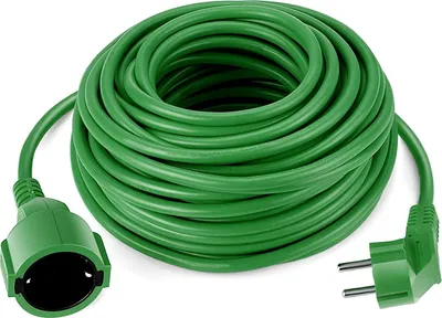 Produktbild von Verlängerungskabel Schuko 30 Meter grün Stromkabel IP44 bis 3500 Watt Garten hochwertig und praktisch mit Kindersicherung für den Außenbereich